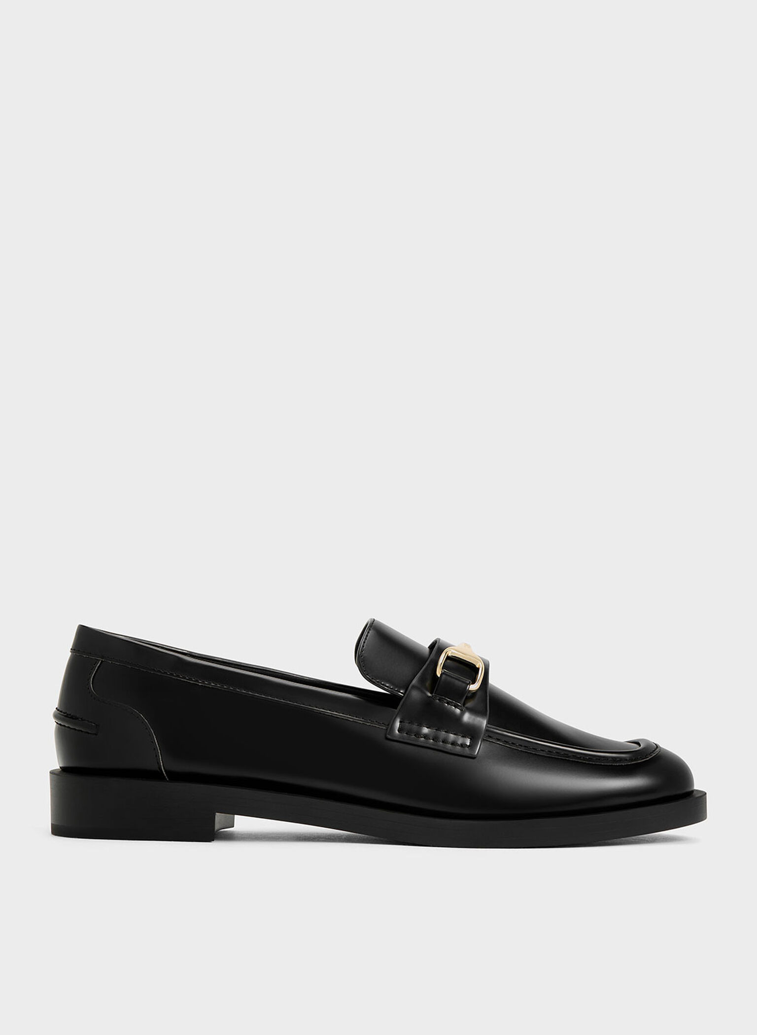 Leslie Metallic-Accent Loafers, Black Box, hi-res