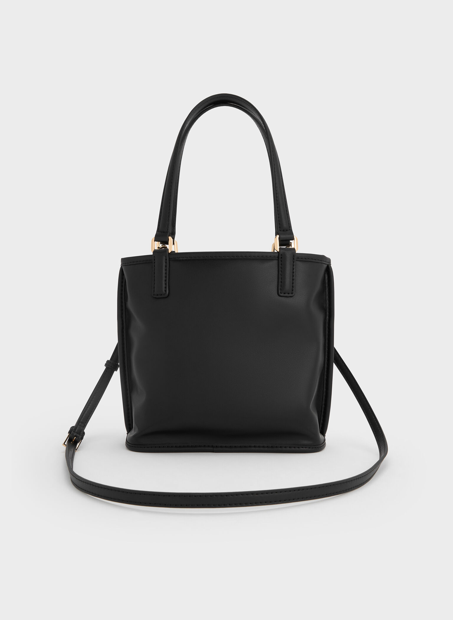 Addison Knotted-Rope Reversible Tote Bag, Black, hi-res