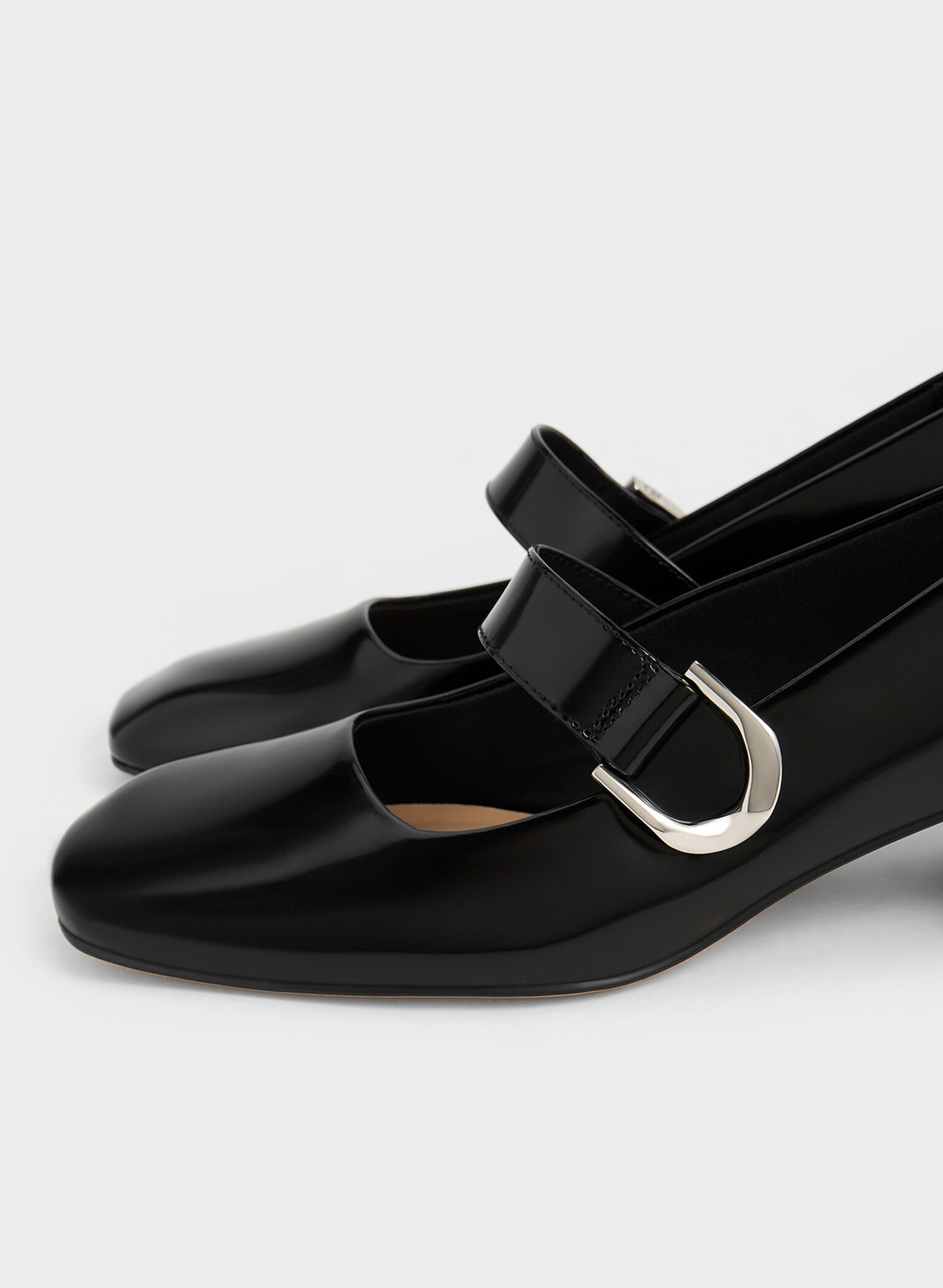 Gabine Leather Mary Jane Pumps, Black Box, hi-res
