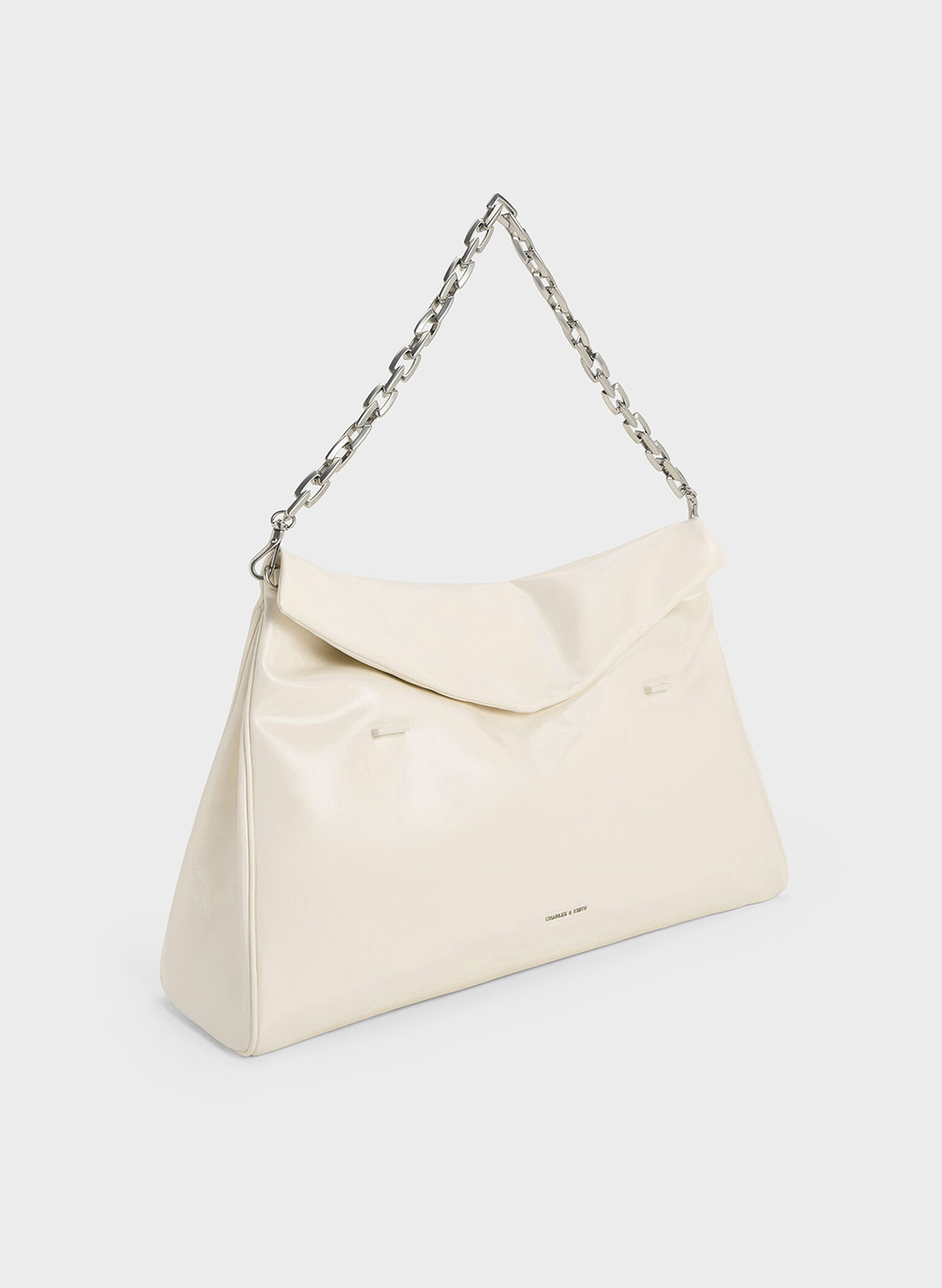 Andromeda Chunky-Chain Trapeze XL Tote Bag, Cream, hi-res