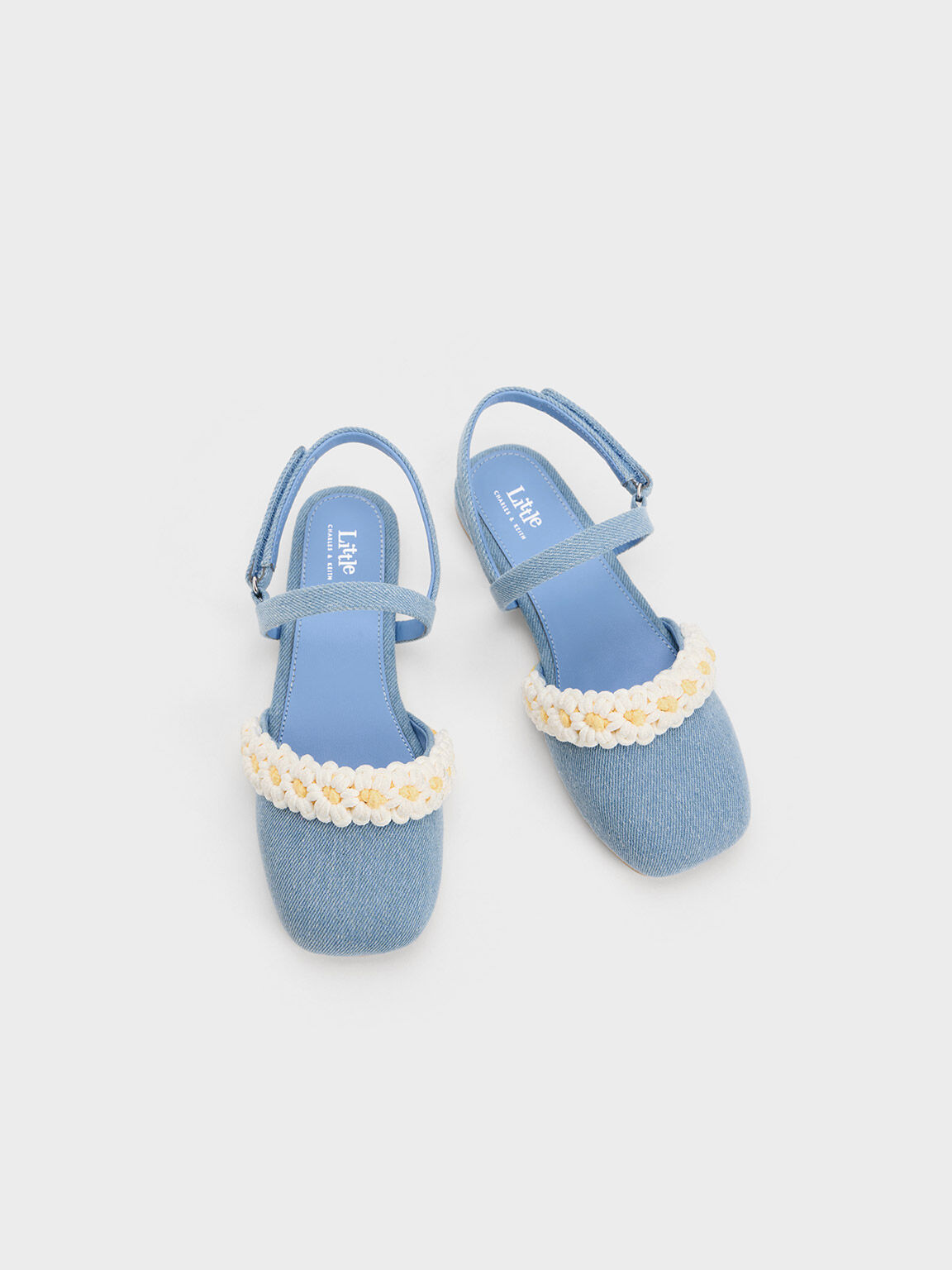 Blue outlet slingback flats