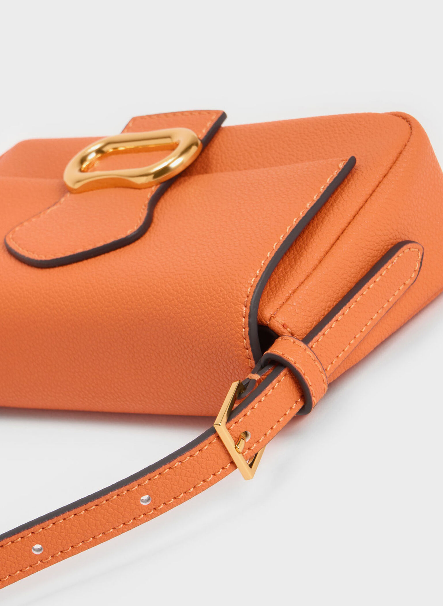 Daki Belted Shoulder Bag, Orange, hi-res