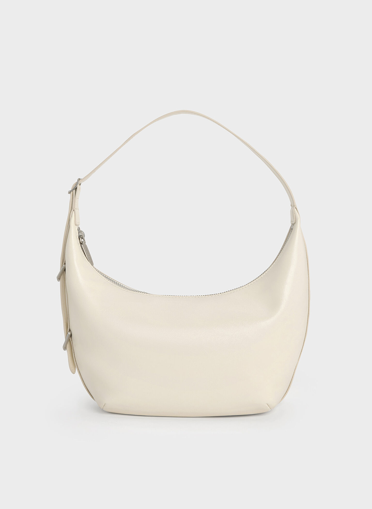 Bryna Curved Hobo Bag, Cream, hi-res