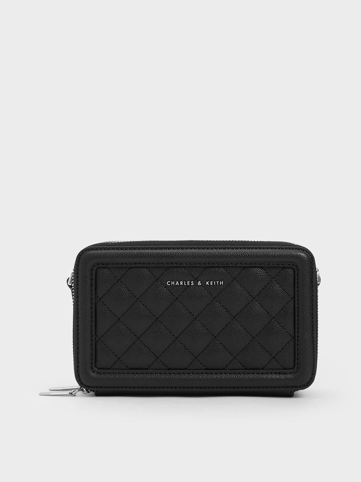 Quilted Boxy Long Wallet Noir