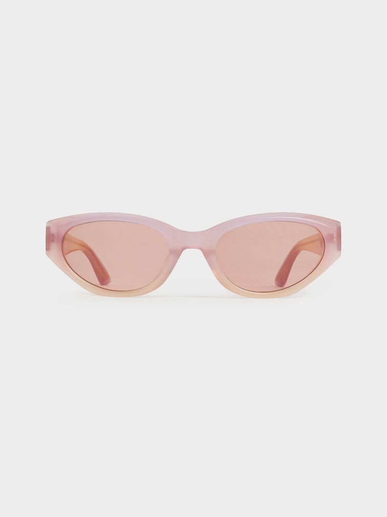 Bijou Recycled Acetate Cateye Sunglasses, Jelly Pink, hi-res