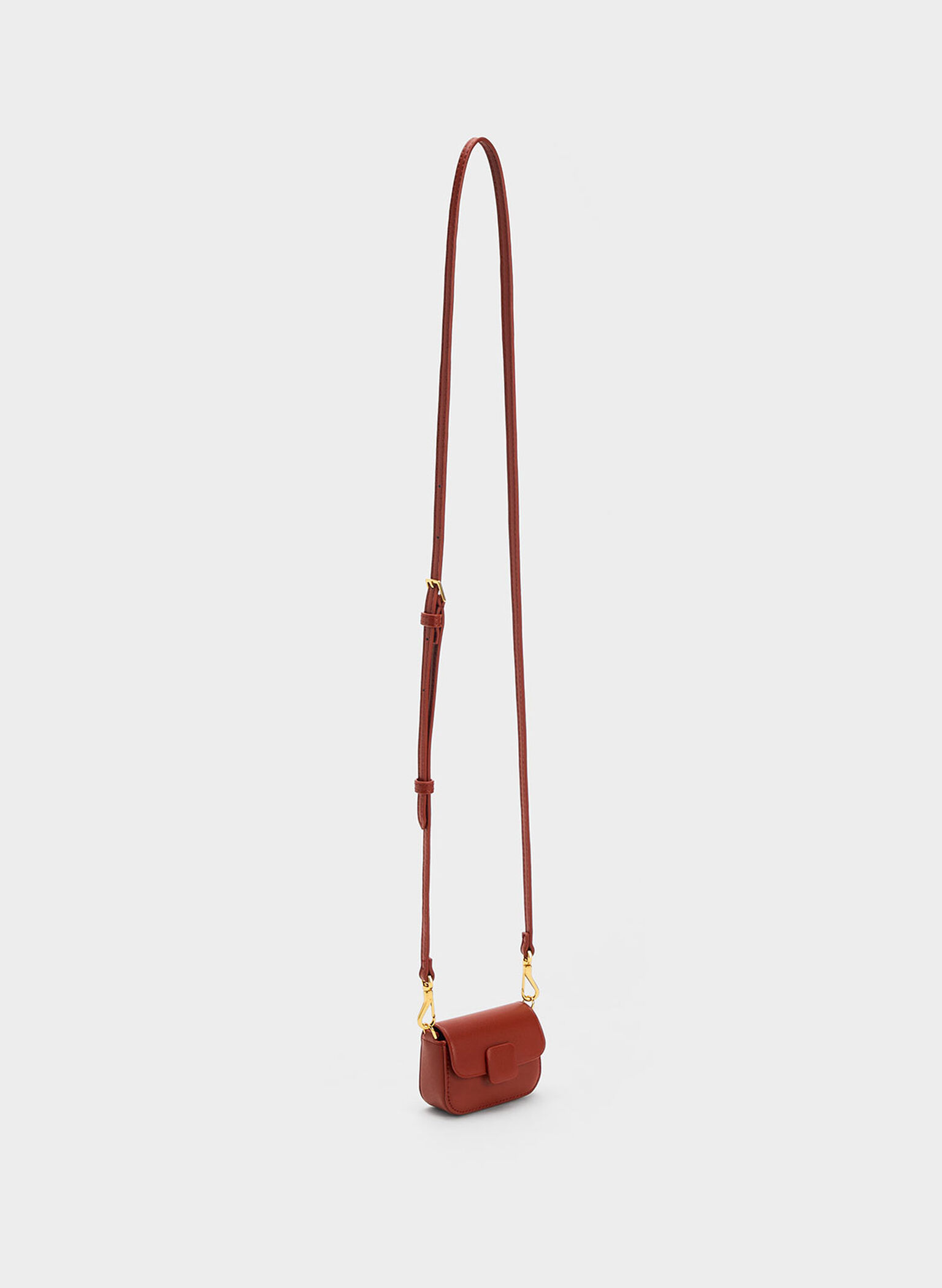 Micro Koa Square Push-Lock Bag, Brick, hi-res