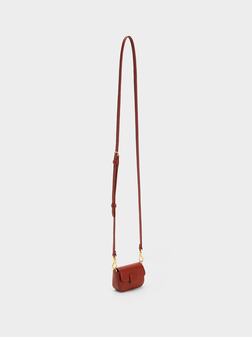 Micro Koa Square Push-Lock Bag, Brick, hi-res