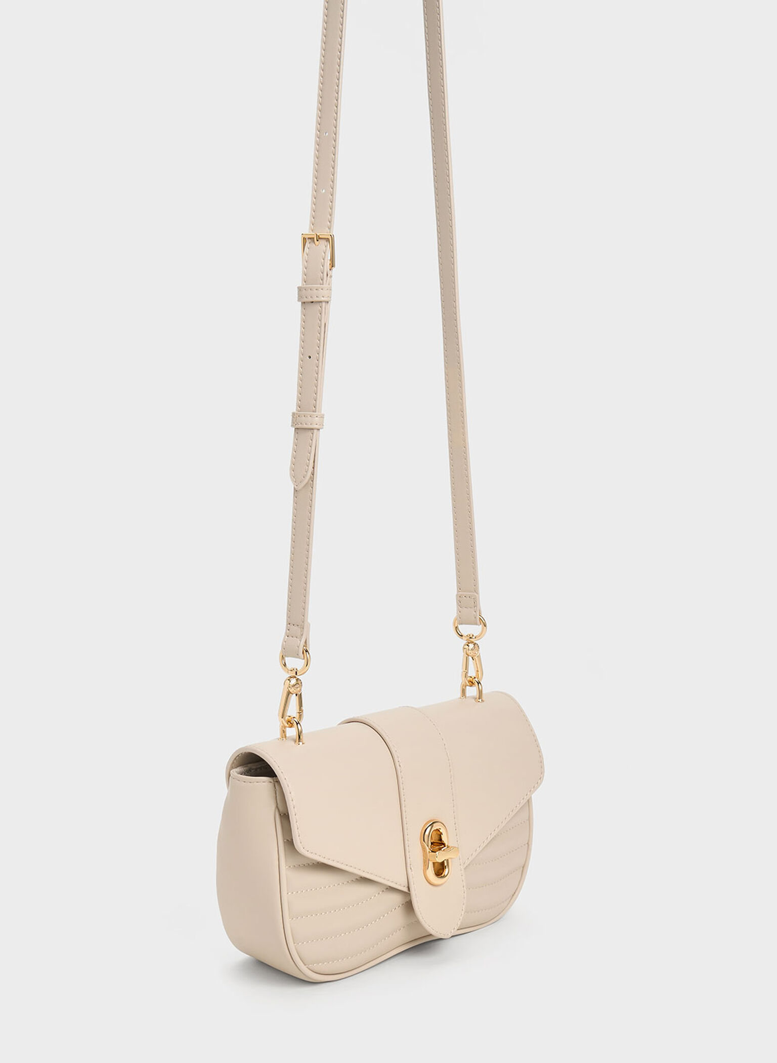 Aubrielle Panelled Crossbody Bag, Oat, hi-res