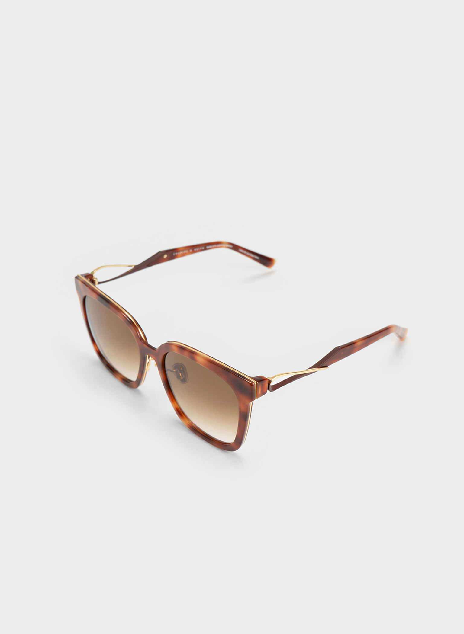 Open Wire Square Acetate Sunglasses, T. Shell, hi-res
