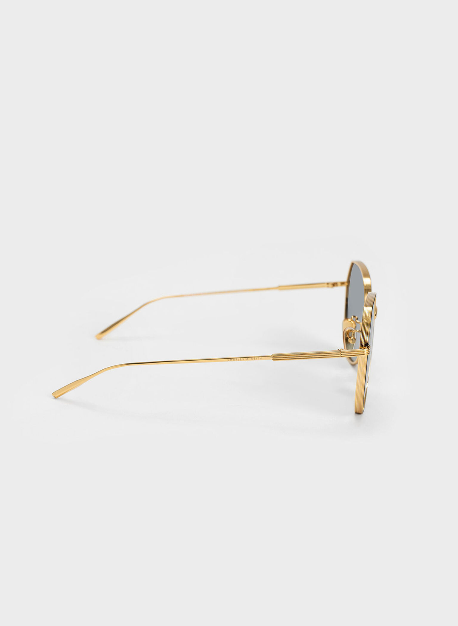 Tinted Geometric Sunglasses, Black, hi-res