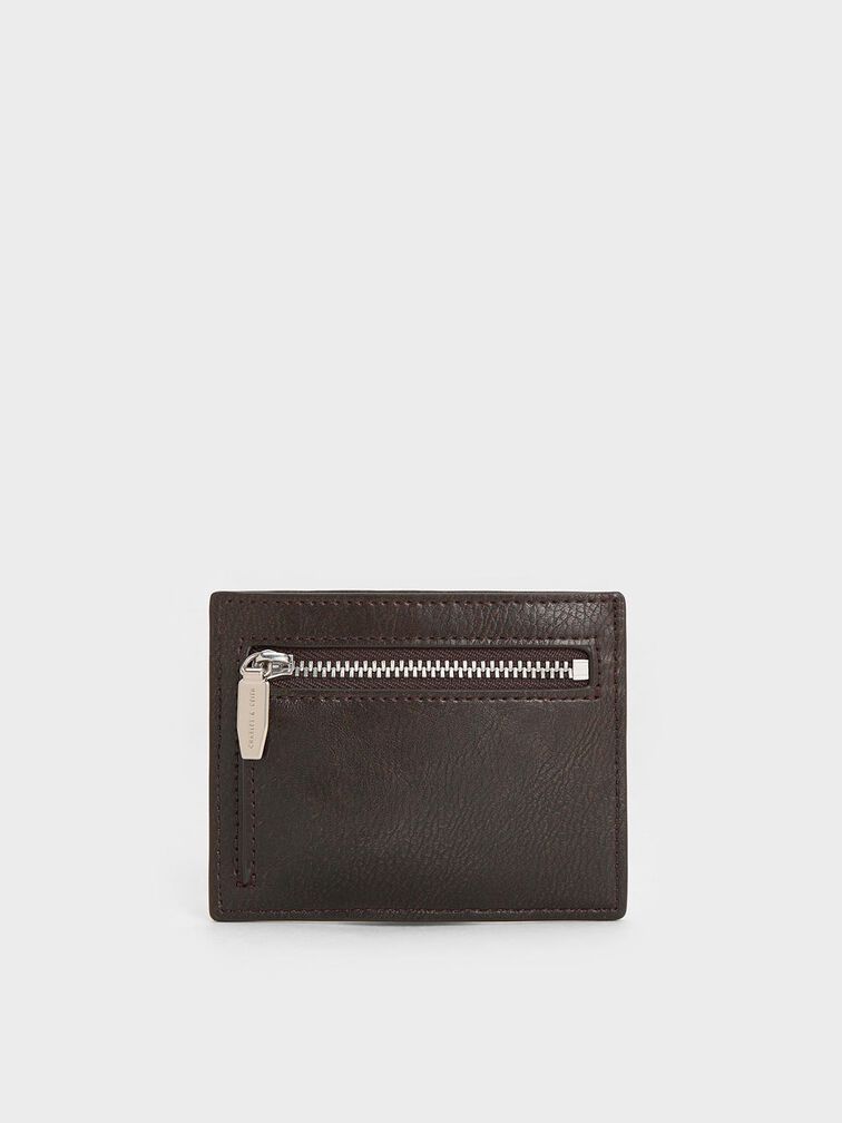 Carli Multi-Slot Card Holder, Dark Brown, hi-res