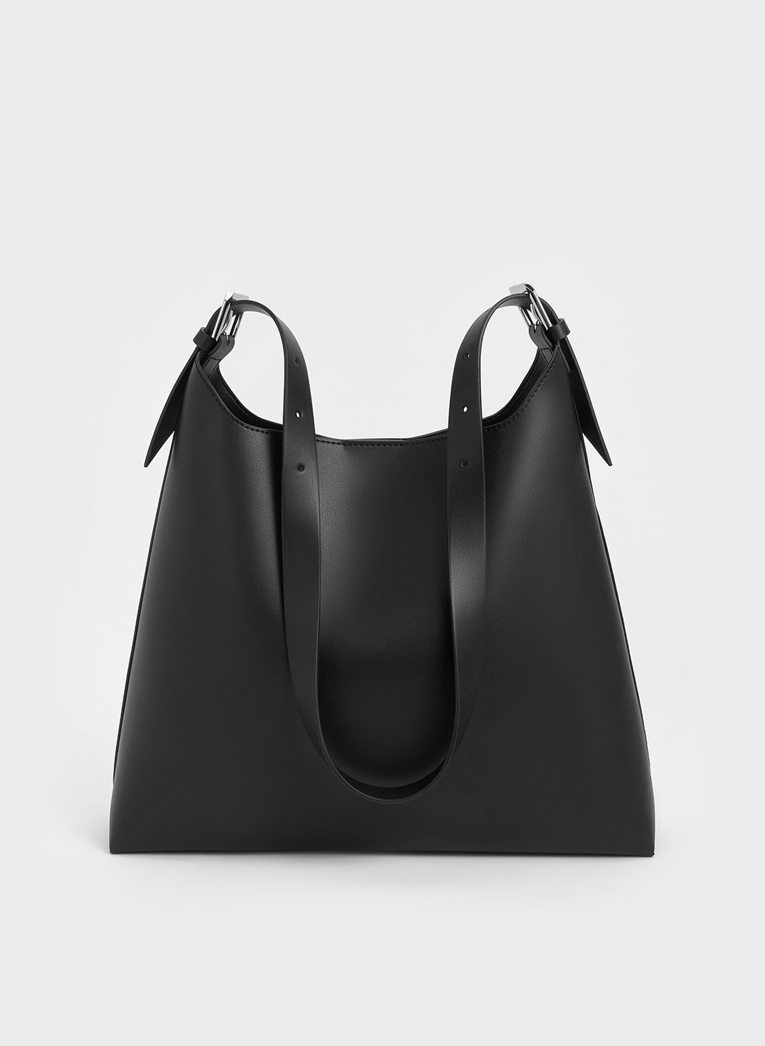 Hertha Trapeze Slouchy Hobo Bag, Noir, hi-res