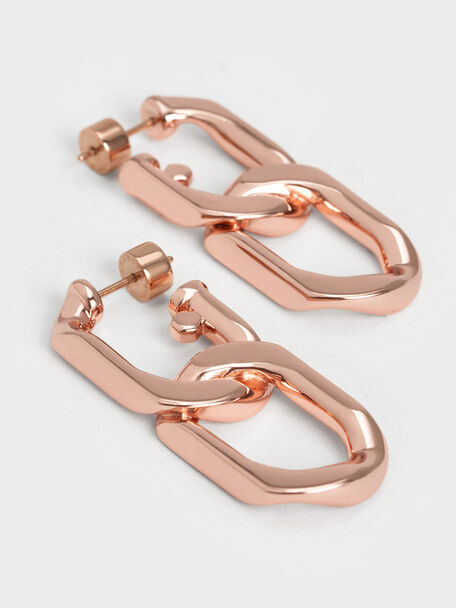 Gabine Chain-Link Drop Earrings, Rose Gold, hi-res