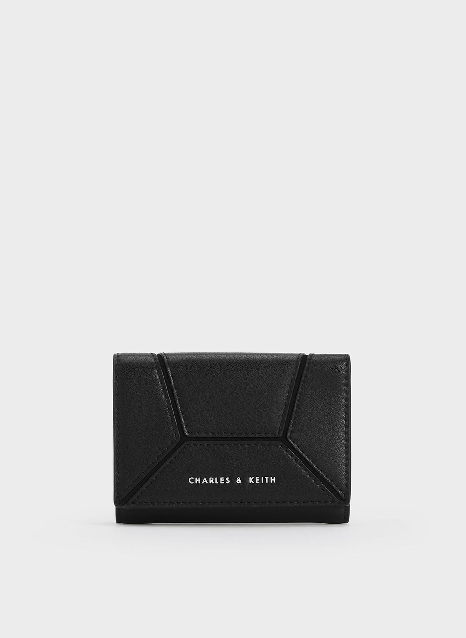 Nasrin Geometric Wallet, Noir, hi-res