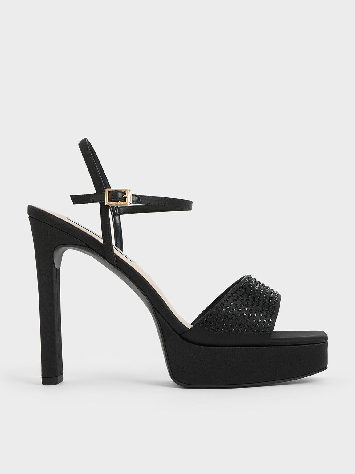 Black crystal sandals online