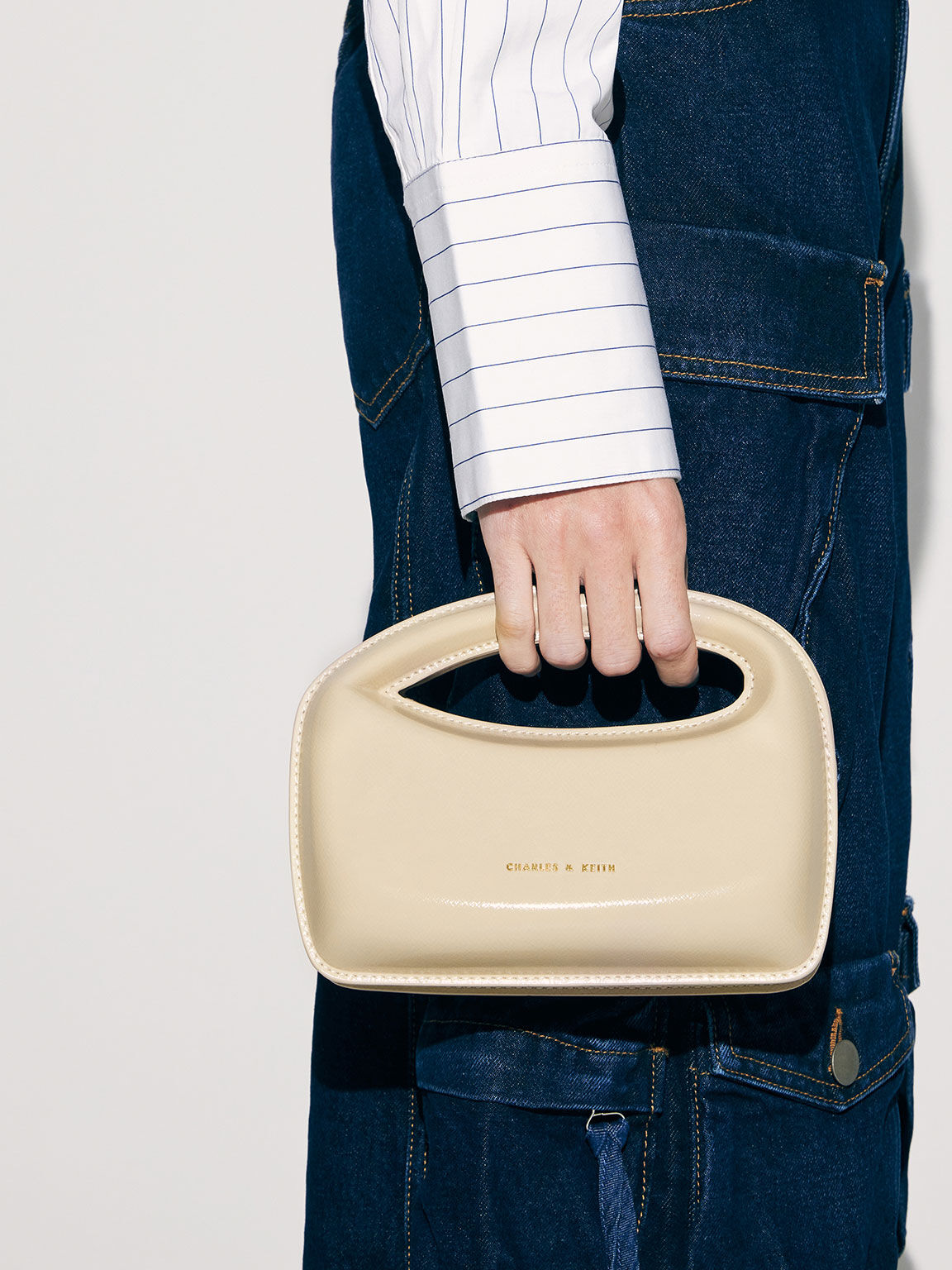 Mini Cocoon Top Handle Bag Beige