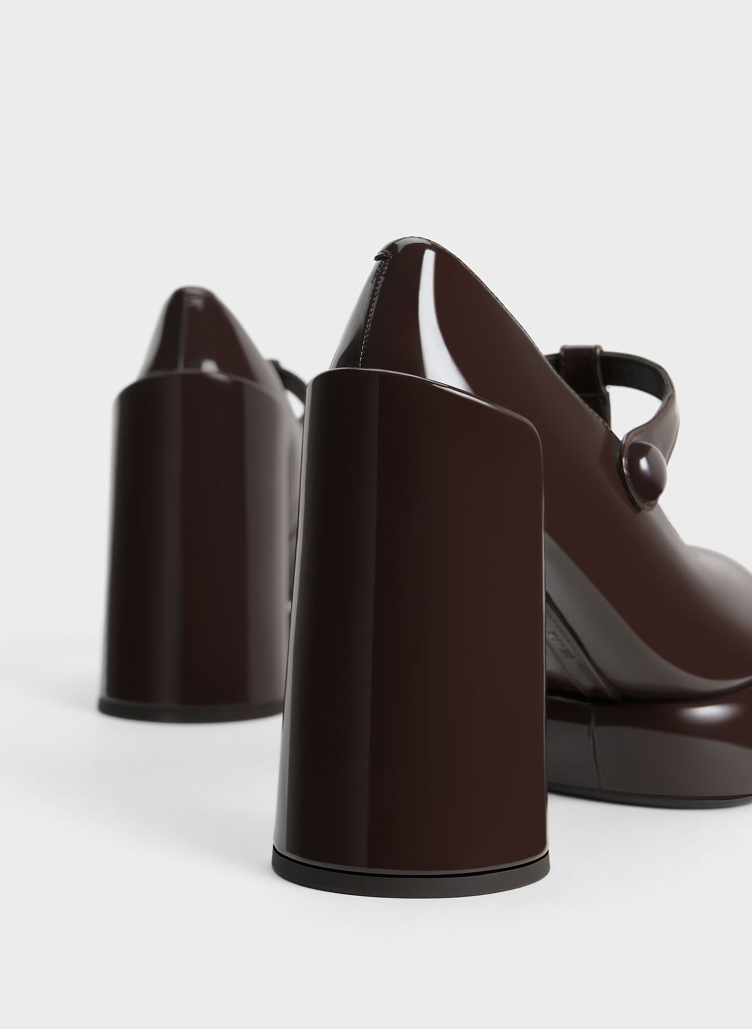 Darcy Patent T-Bar Platform Mary Janes, Dark Brown, hi-res