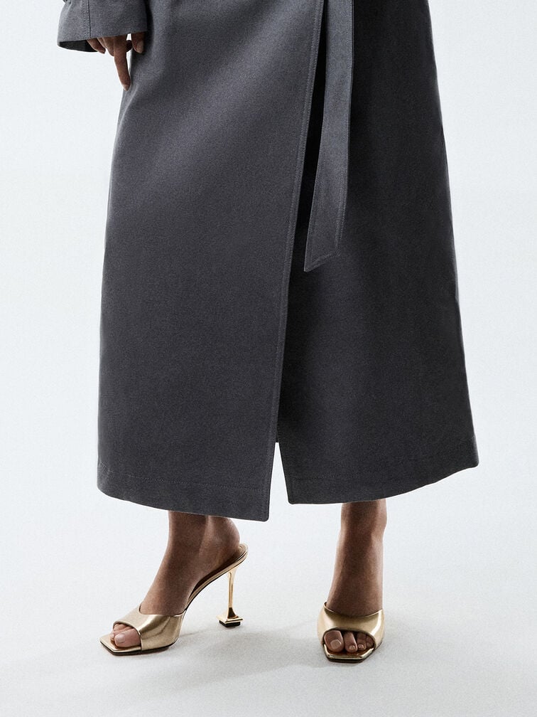 Jacqueline Metallic Leather Sculptural-Heel Mules, Champagne, hi-res