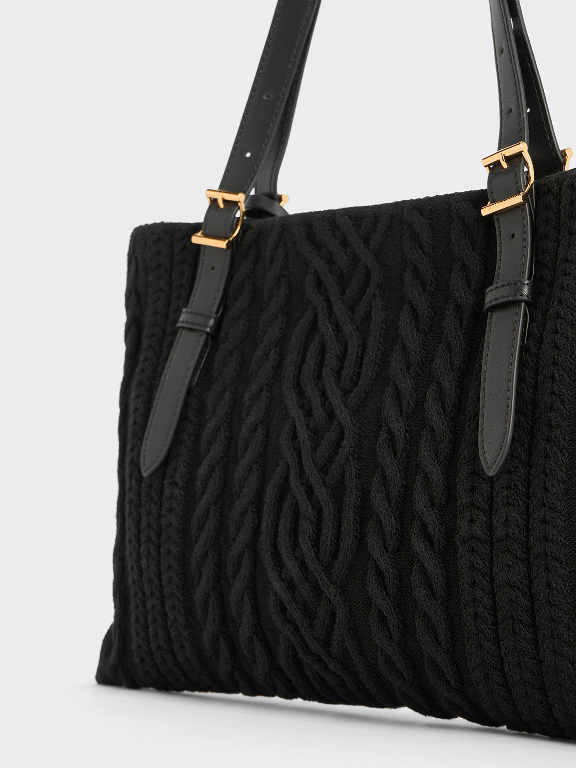 Charles and keith textured tote bag cheap