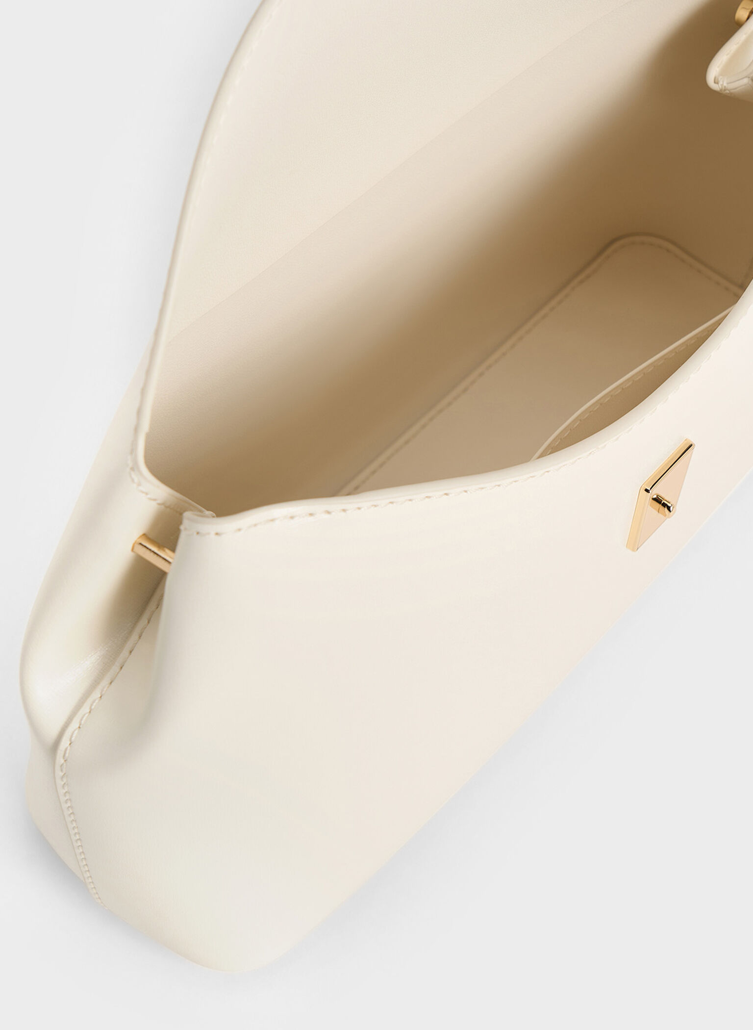 Wisteria Metallic-Accent Shoulder Bag, Cream, hi-res