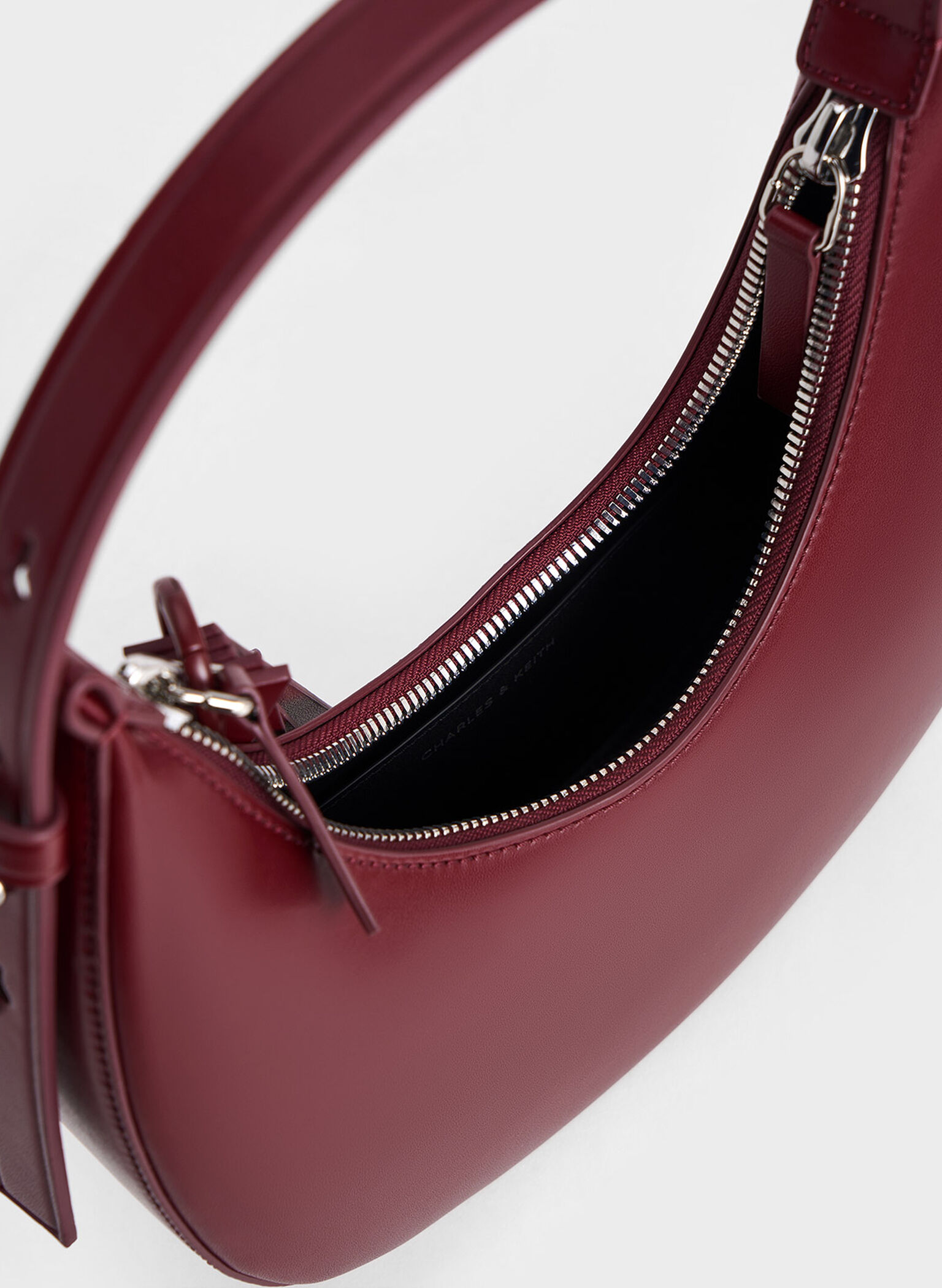 Carey Crescent Hobo Bag, Burgundy, hi-res
