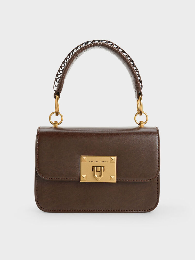 Raleigh Top Handle Bag, Dark Brown, hi-res