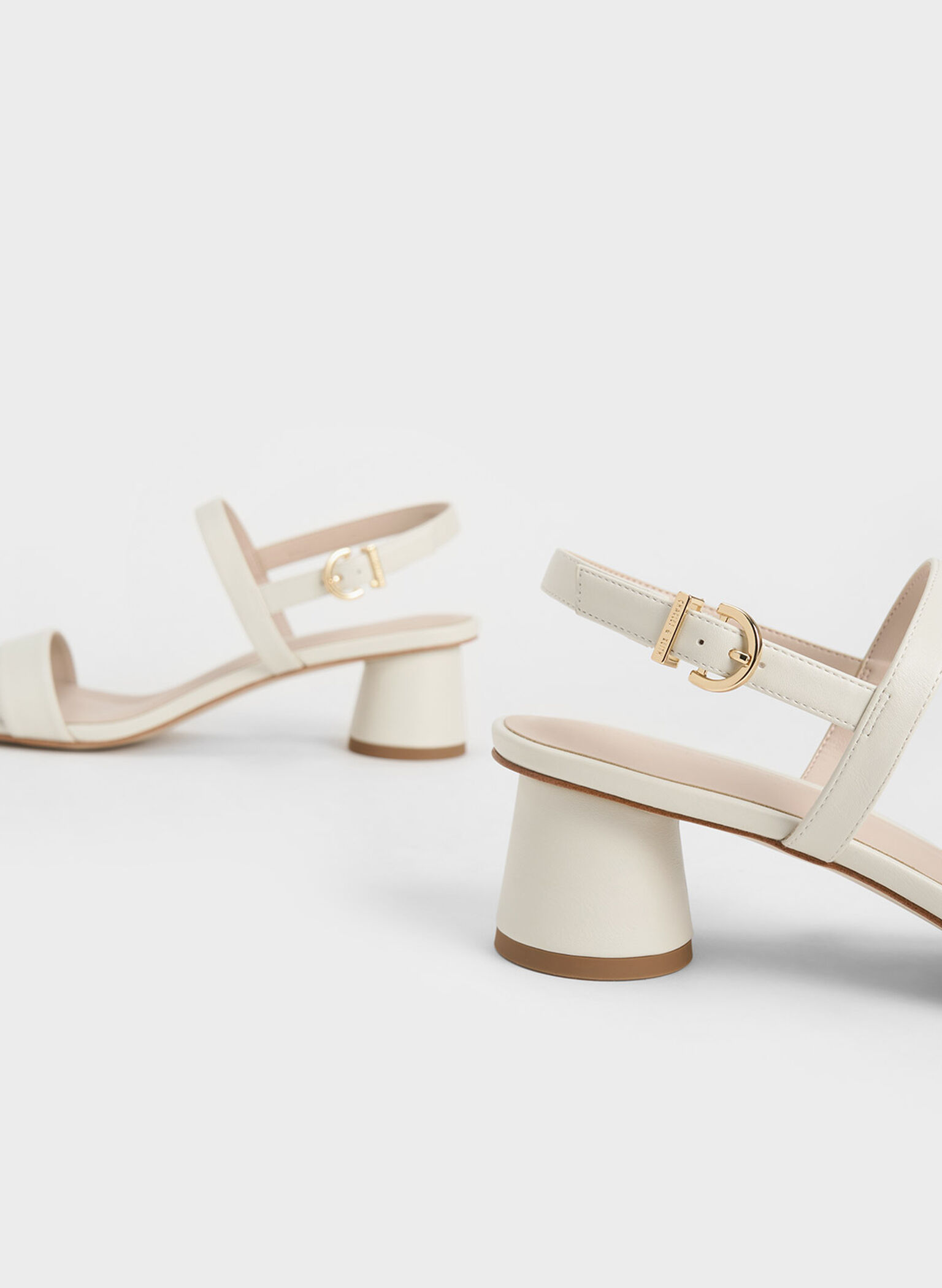 Cylindrical Heel Back Strap Sandals, Chalk, hi-res
