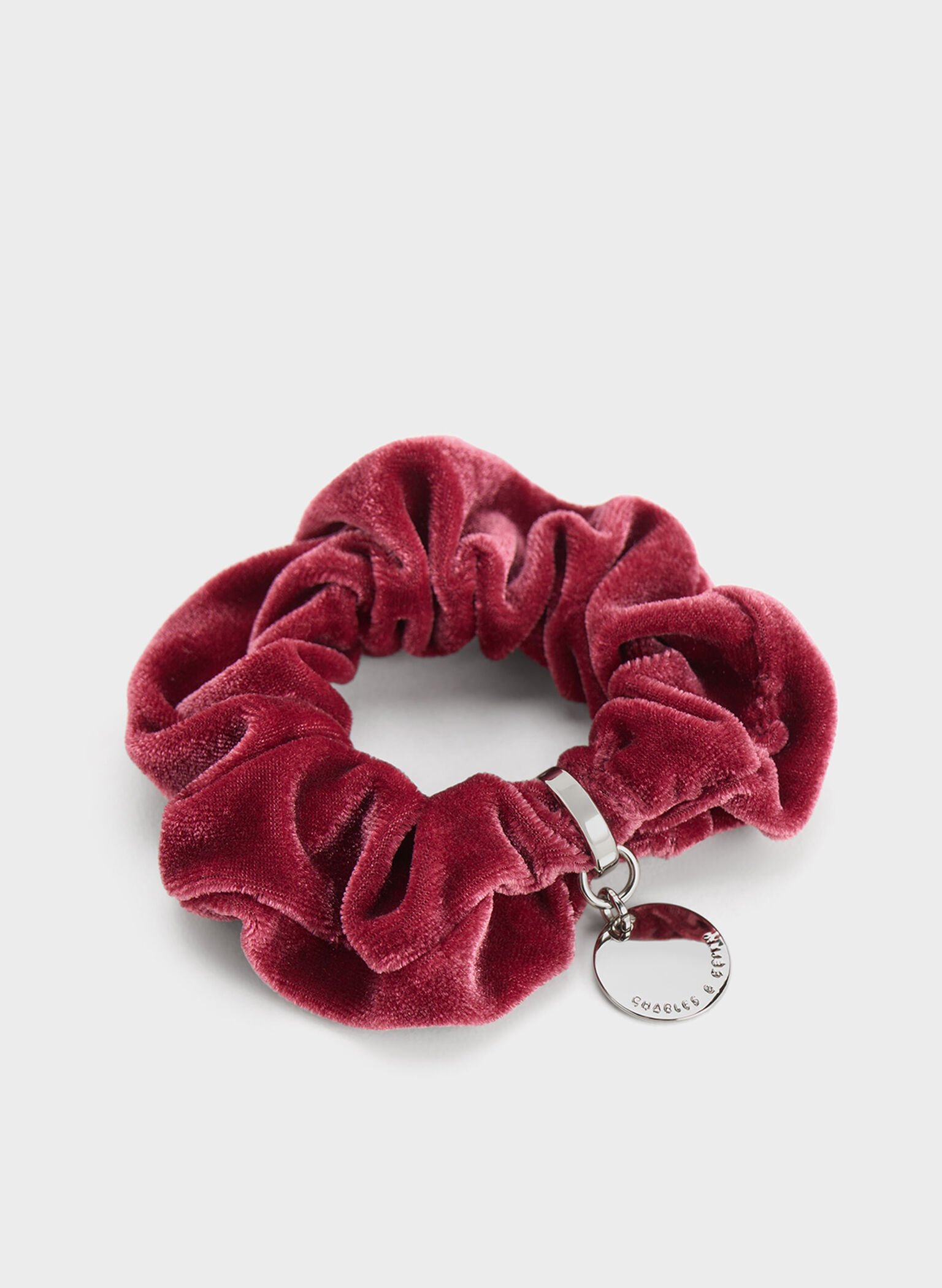 Velvet Scrunchie, Pink, hi-res