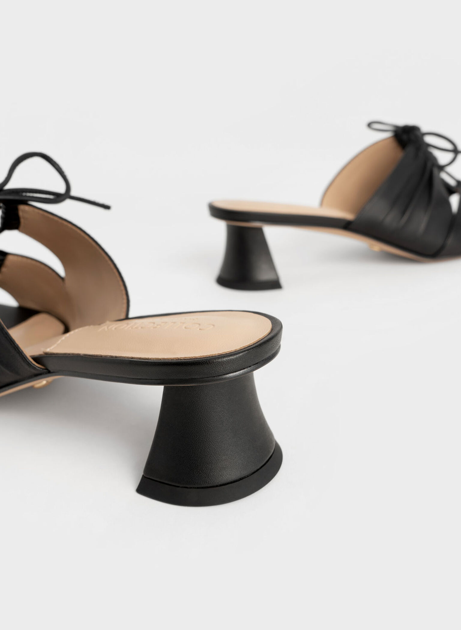 Landis Leather Round-Toe Mules, Black, hi-res