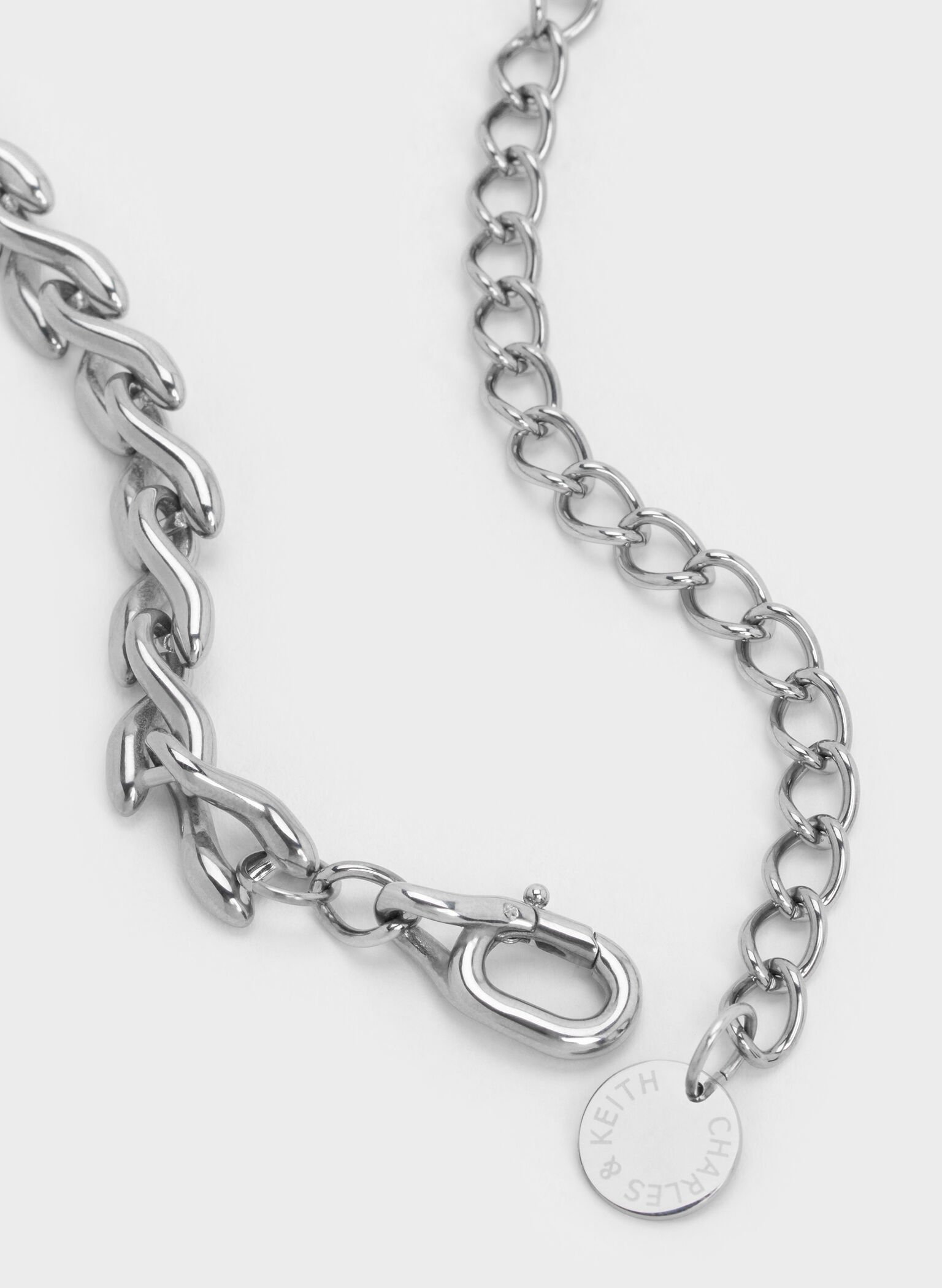 Kris Chain-Link Choker Necklace, Silver, hi-res