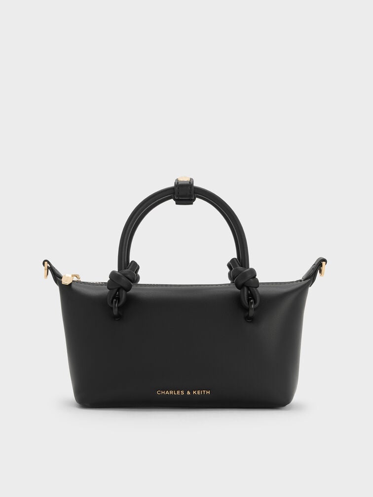 Sammie Knotted-Handle Tote Bag, Black, hi-res
