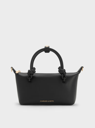 Sammie Knotted-Handle Tote Bag, Black, hi-res