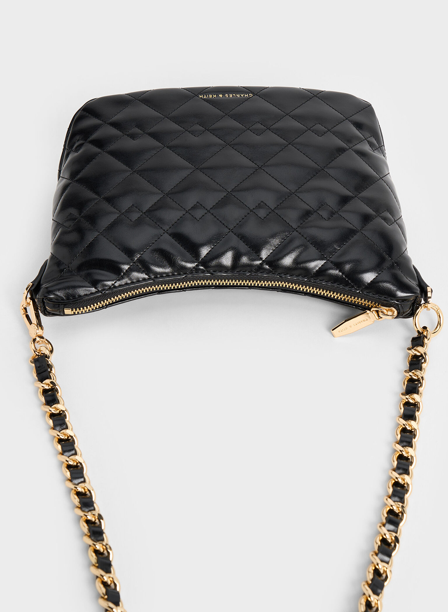 Duo Quilted Slouchy Hobo Bag, Black, hi-res
