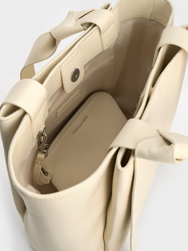 Toni Knotted Tote Bag, Chalk, hi-res