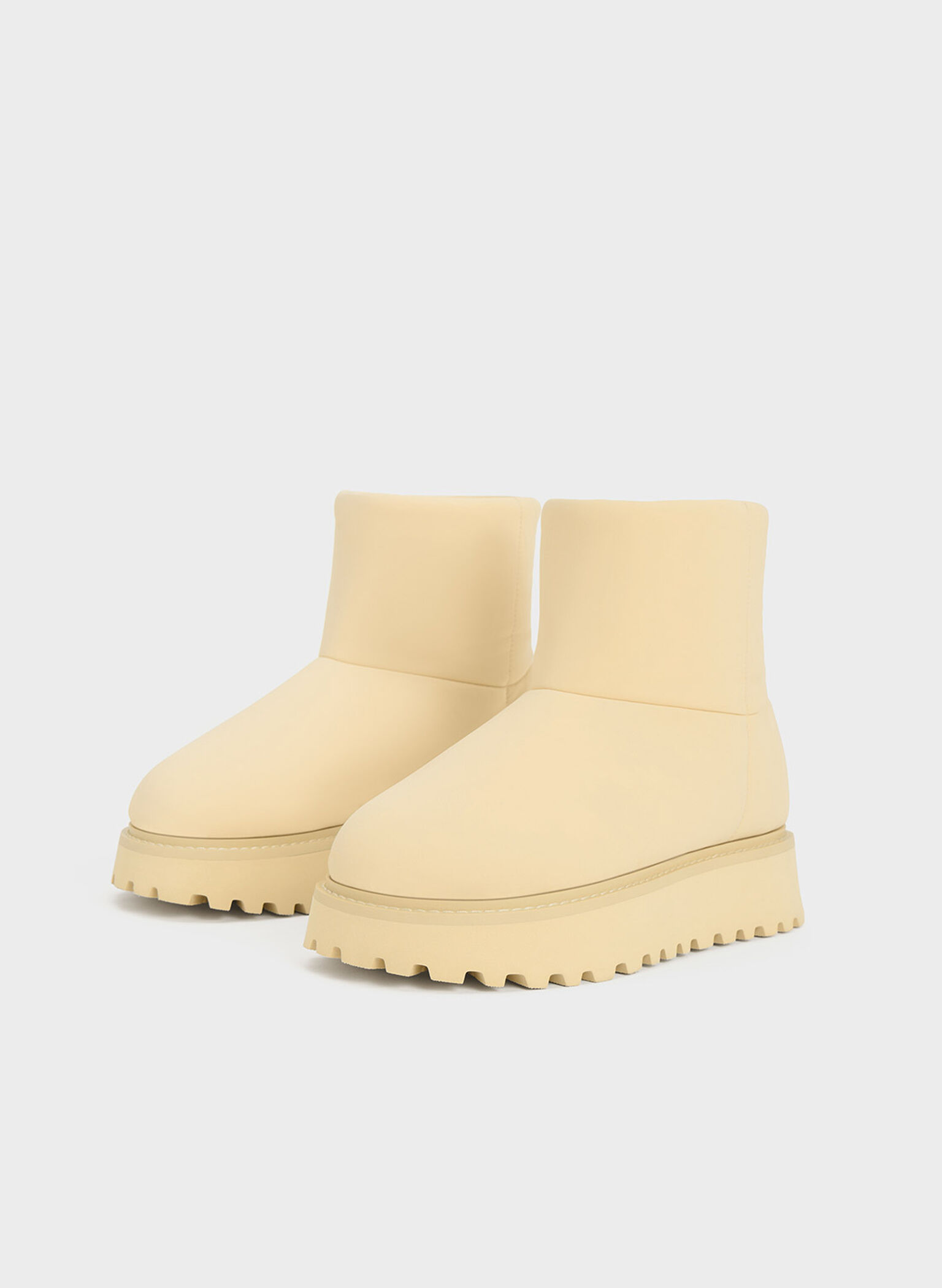 Romilly Puffy Ankle Boots, Beige, hi-res