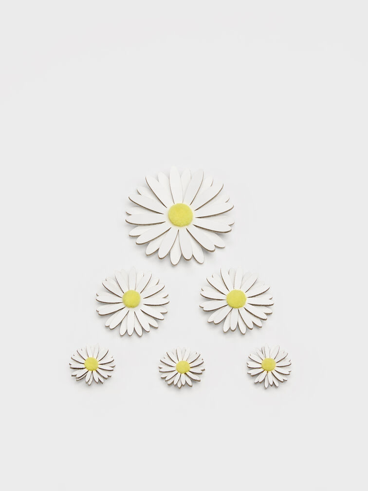 Polly Floral Charms Set, White, hi-res