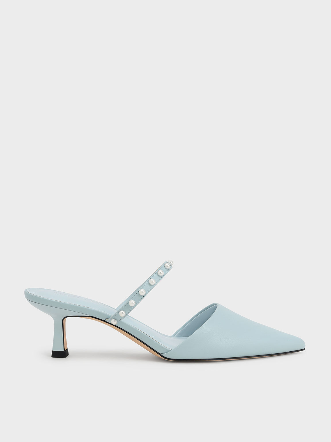 Light Blue Pearl-Embellished Kitten