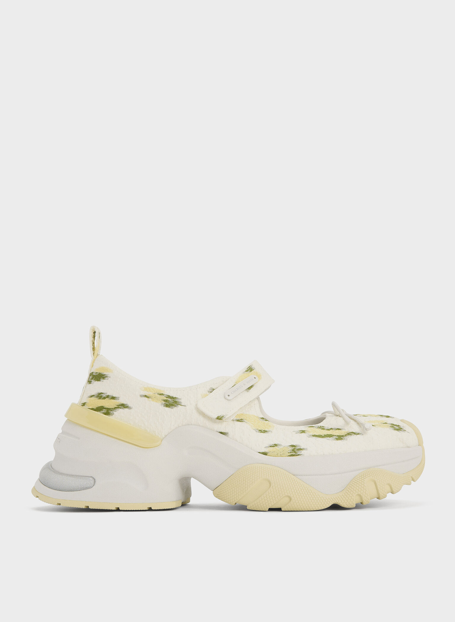 Floral-Print Bow Mary Jane Sneakers, Multi, hi-res