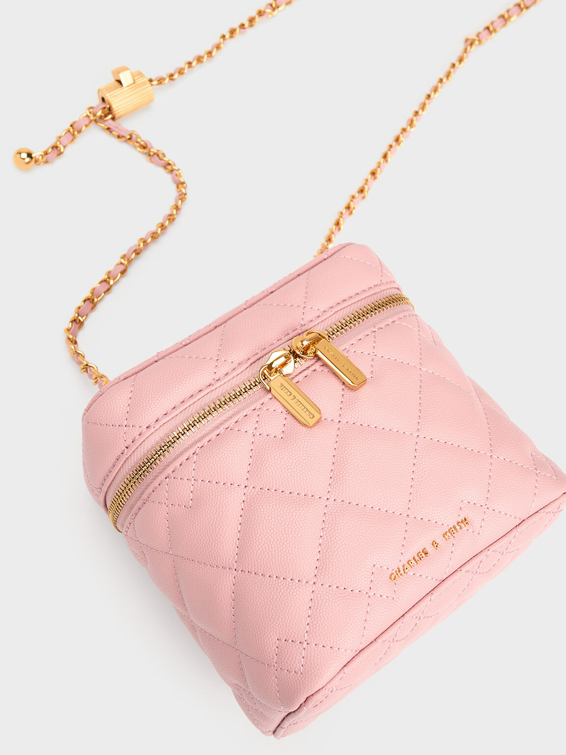 Charles and keith light pink bag on sale