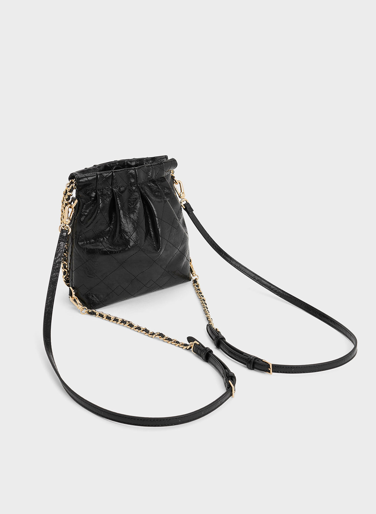 Duo Chain-Handle Two-Way Backpack, Black, hi-res