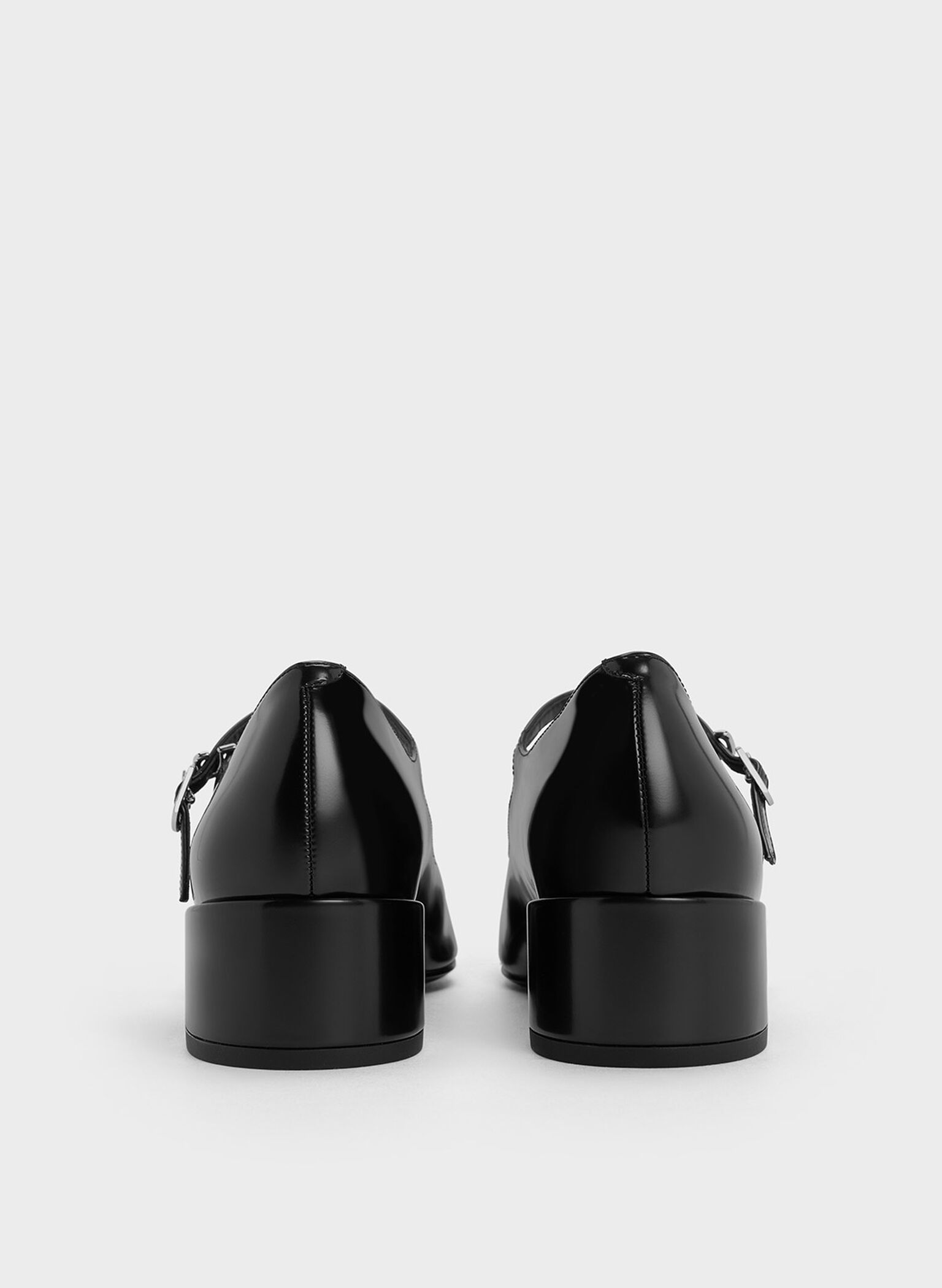 Double-Strap Block-Heel Mary Janes, Black Box, hi-res