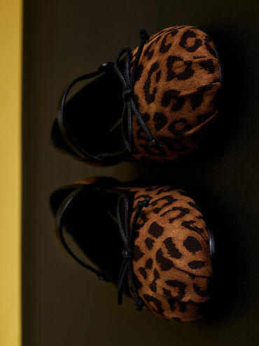 Emiko Leopard-Print Bow Mary Jane Flats, Animal Print Brown, hi-res