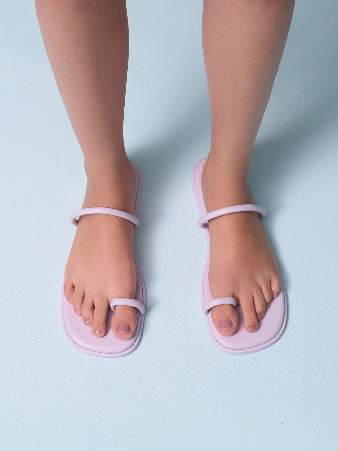 Tubular Toe-Ring Sandals, Lilac, hi-res