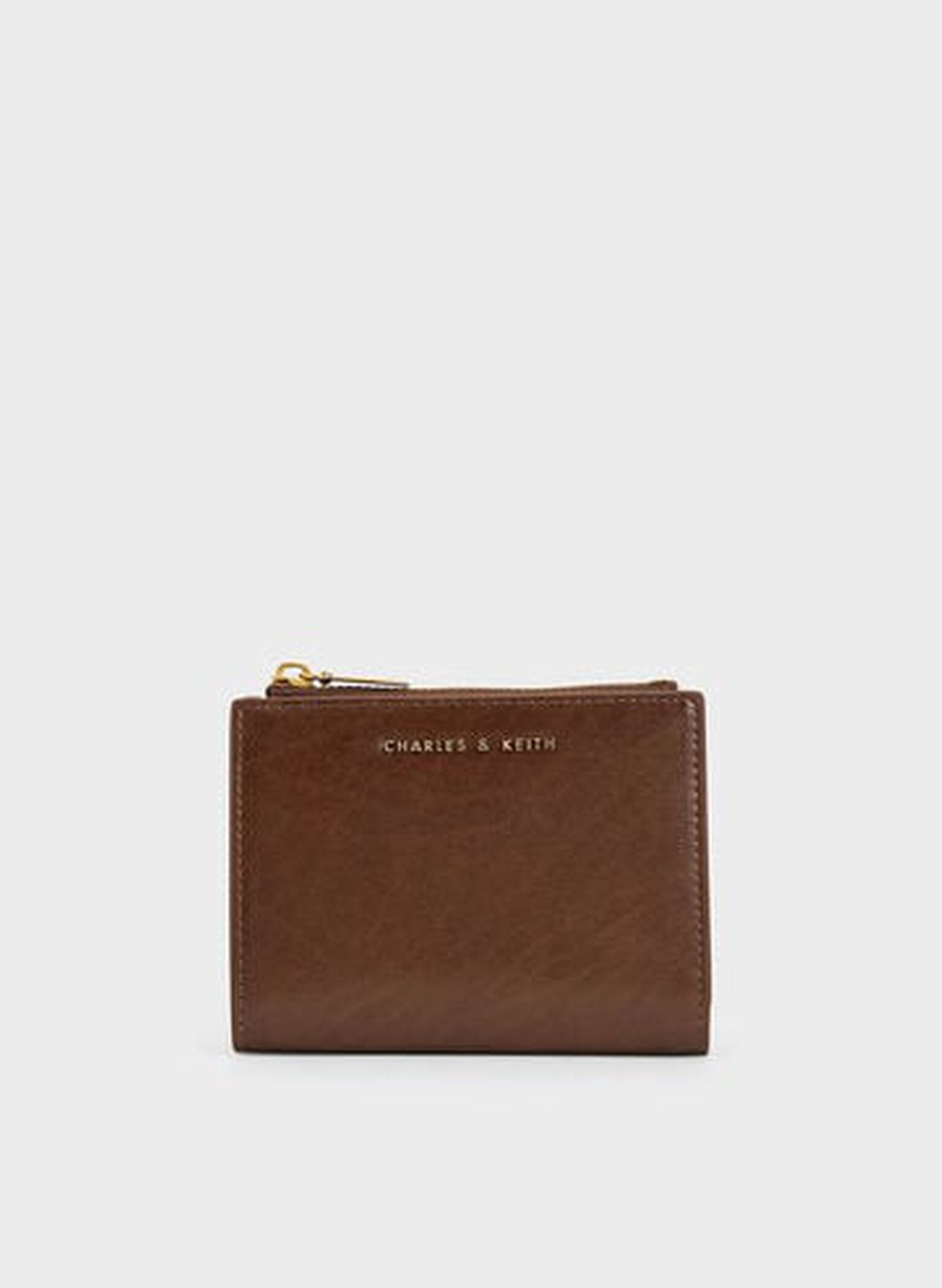 Harmonee Top Zip Small Wallet, Chocolate, hi-res