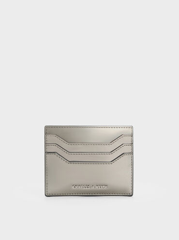 Carli Metallic Multi-Slot Card Holder, Pewter, hi-res