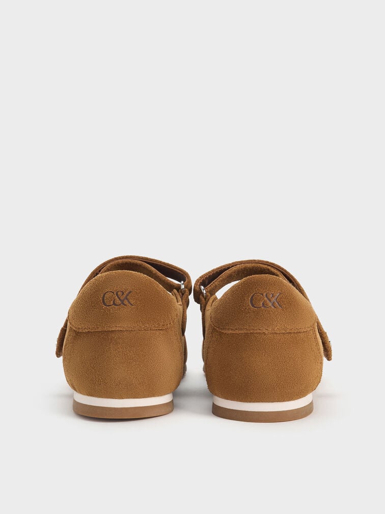 Jace Suede Mary Janes, Brown, hi-res
