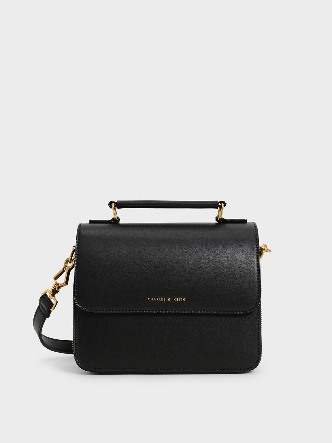 Black top handle crossbody bag clearance