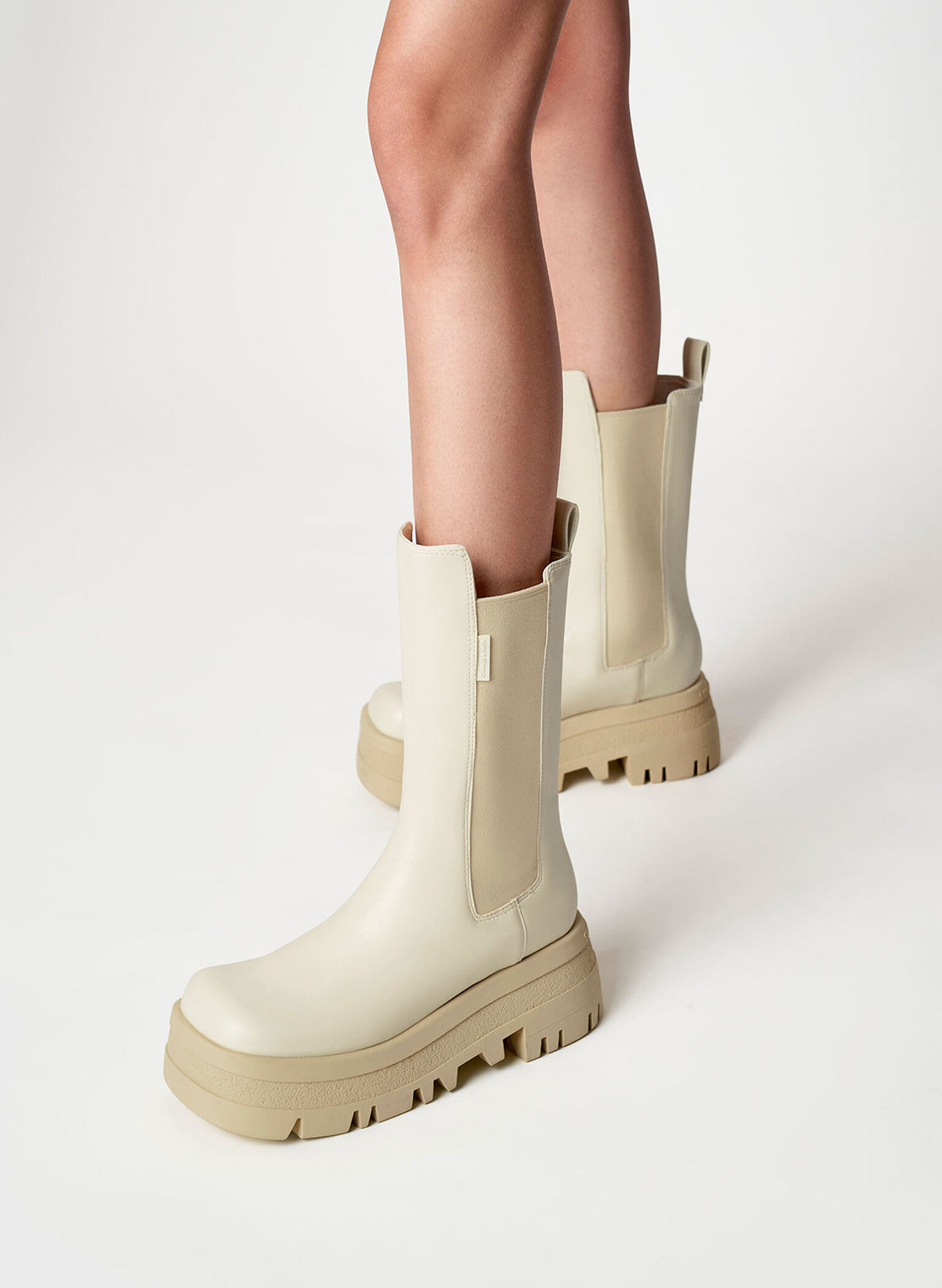 Rainier Platform Chelsea Boots, Chalk, hi-res