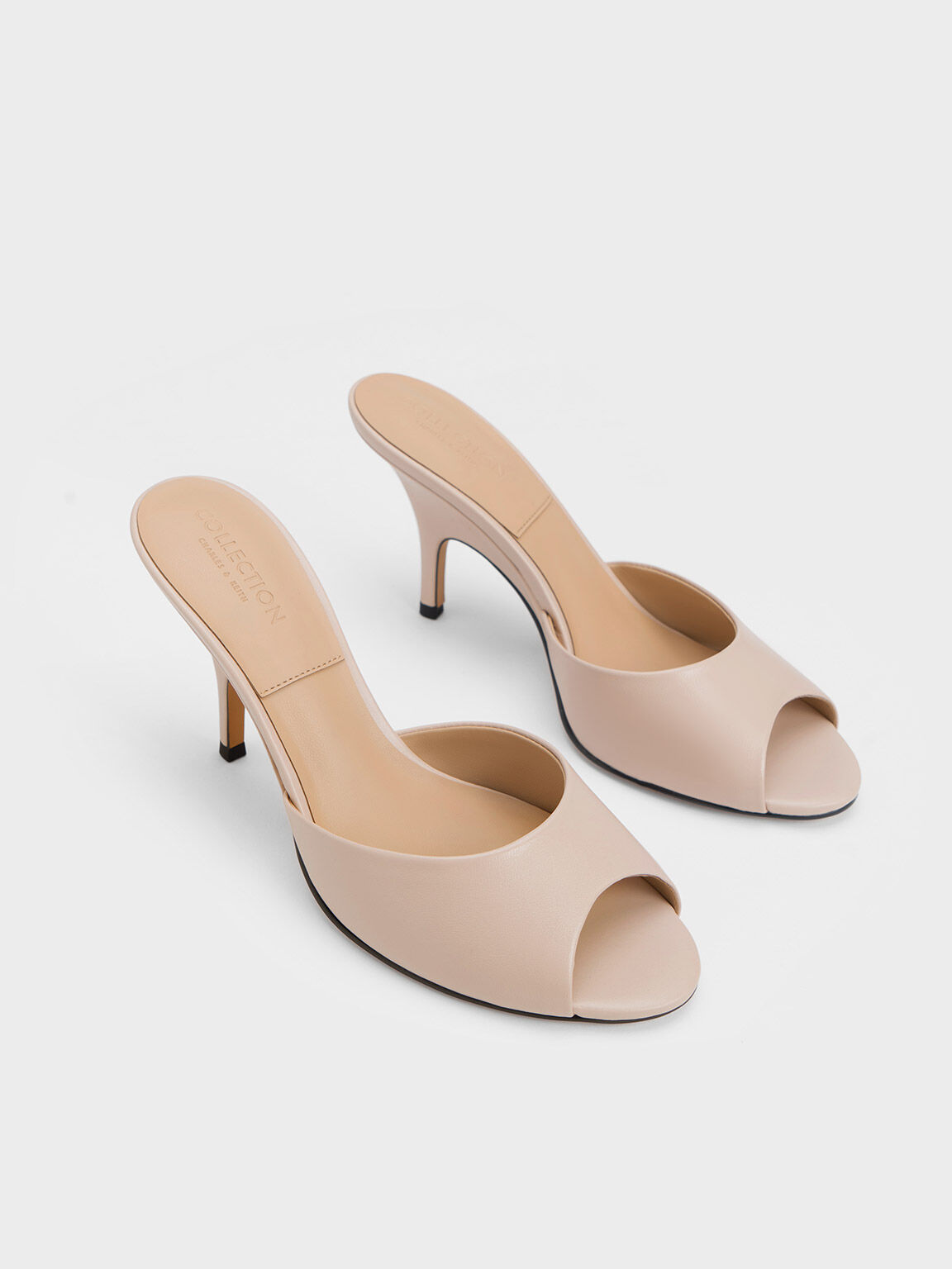 Nude kitten heel sales mules