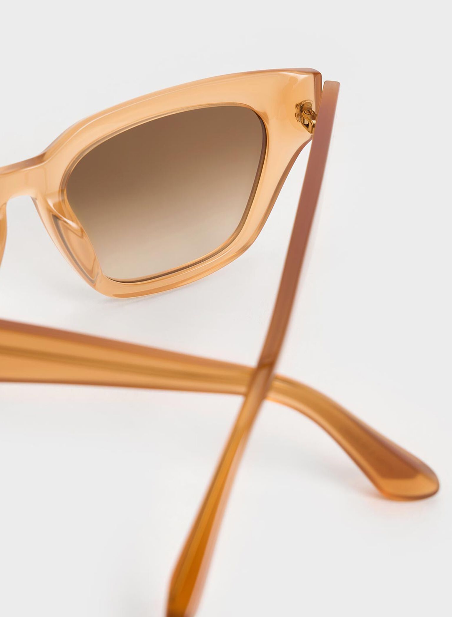 Recycled Acetate Cat-Eye Sunglasses, Toffee, hi-res
